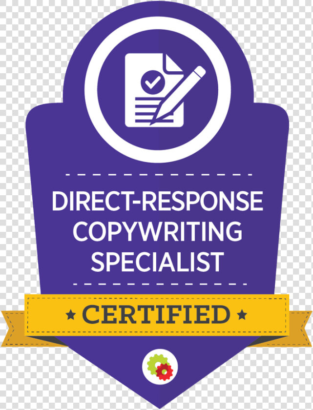 Copywriting badge   Certified Direct Response Copywriting Specialist  HD Png DownloadTransparent PNG