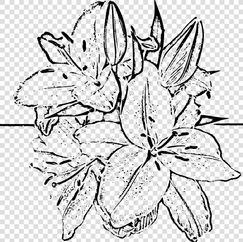 Street Flowers Woodcut Clip Arts  HD Png DownloadTransparent PNG