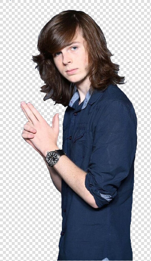 Twd  The Walking Dead  And Chandler Riggs Image   Carl Walking Dead 2017  HD Png DownloadTransparent PNG