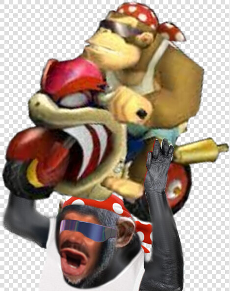 Sticker Risitas Eussou Singe Funky Kong Donkey Dk Mario   Mario Kart Wii Transparent  HD Png DownloadTransparent PNG