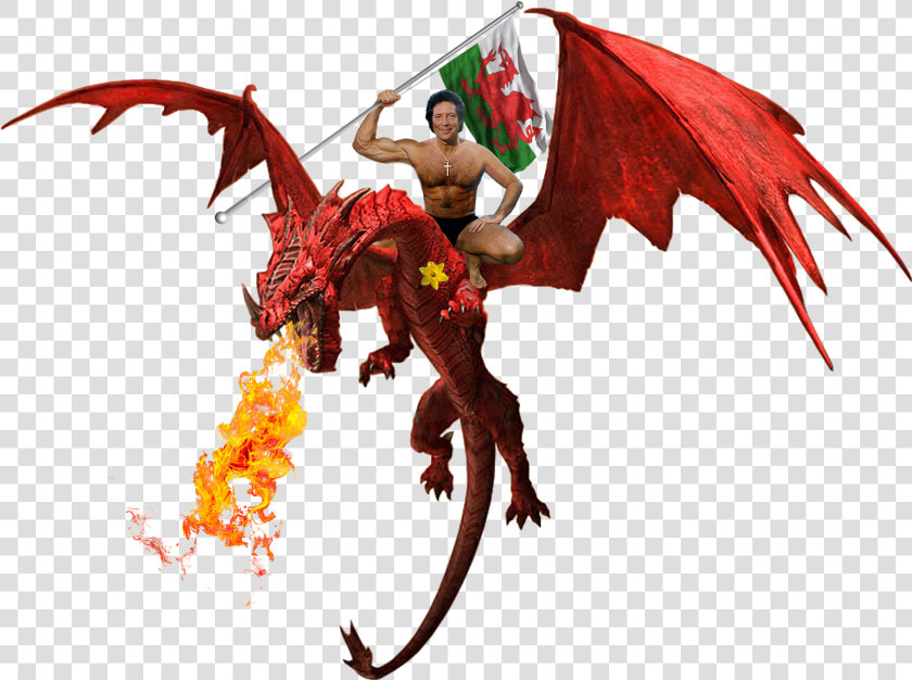 Tom Jones  Waving A Welsh Flag  On A Dragon Which Is   Portable Network Graphics  HD Png DownloadTransparent PNG