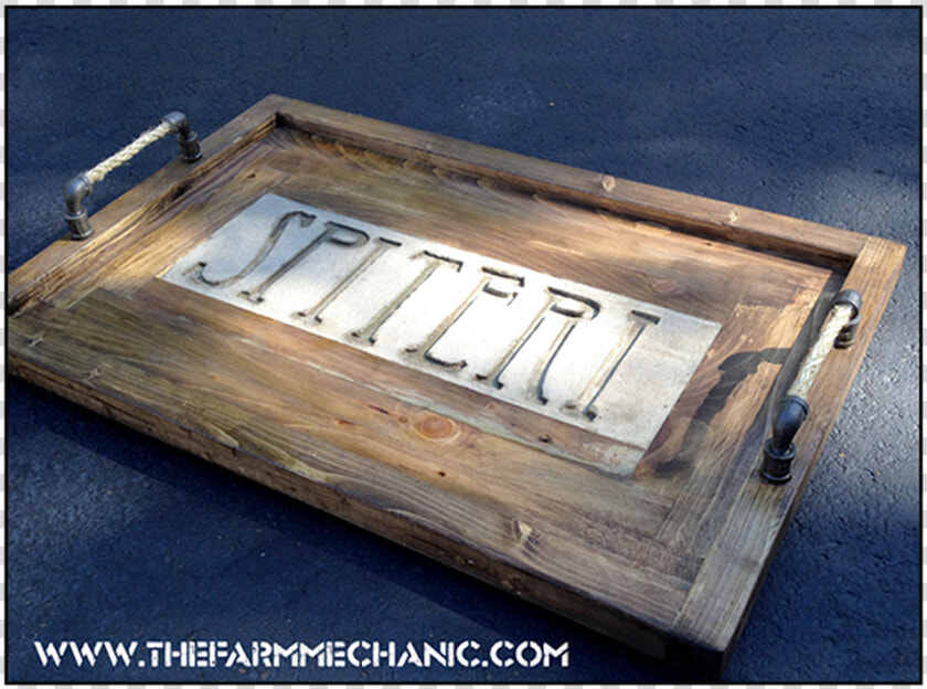 Artisan Serving Tray With Personalized Concrete Inlay   Plywood  HD Png DownloadTransparent PNG