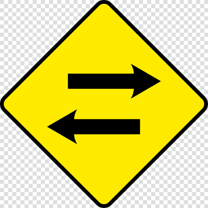 Sign Arrow Png Excellent Warning Signs Traffic Png    Traffic Signs Two Ways Png  Transparent PngTransparent PNG