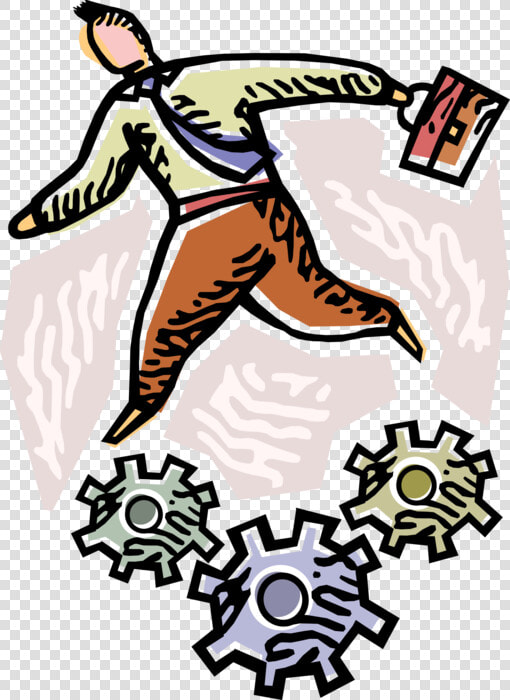 Vector Illustration Of Businessman Turns Industrial  HD Png DownloadTransparent PNG