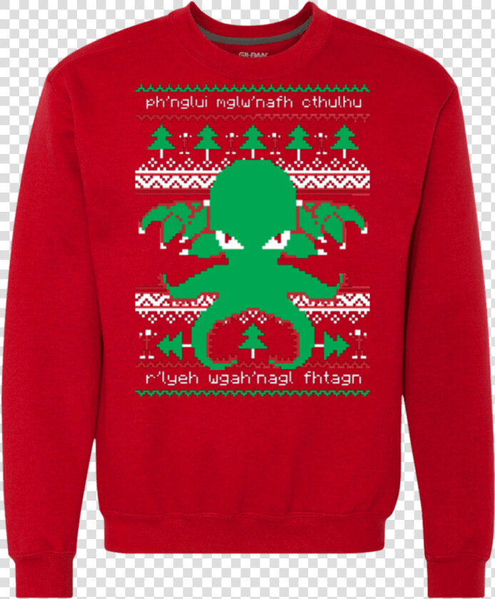 Cthulhu Cultist Christmas Premium Crewneck Sweatshirt   Stitch Sweatshirts  HD Png DownloadTransparent PNG