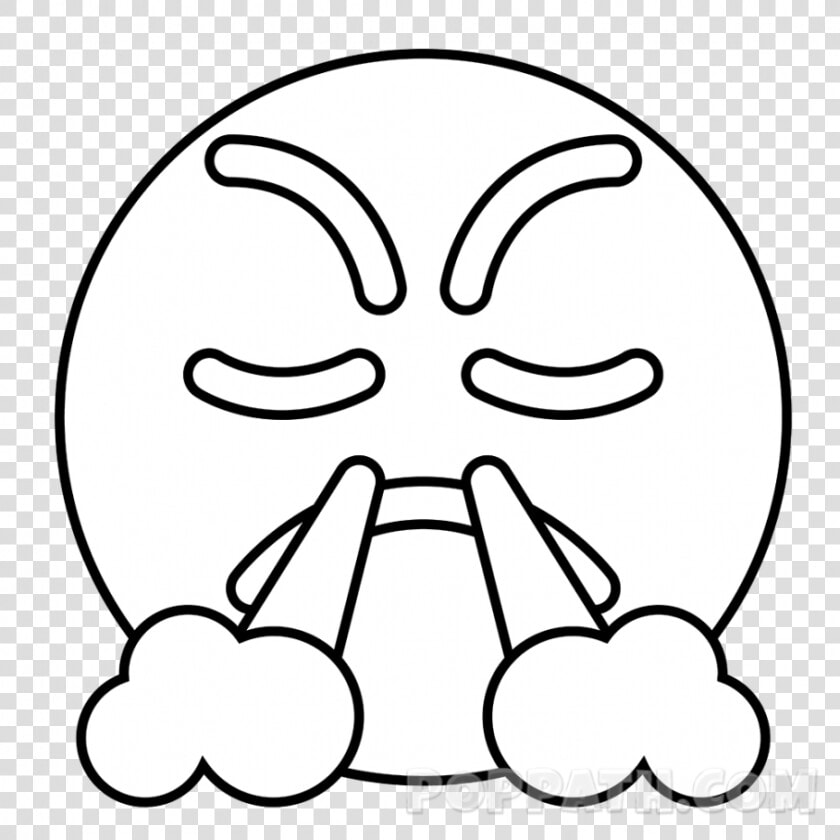 How To Draw A Angry Face An Anime Emoji Emoticon Drawing   Emoji Drawing  HD Png DownloadTransparent PNG