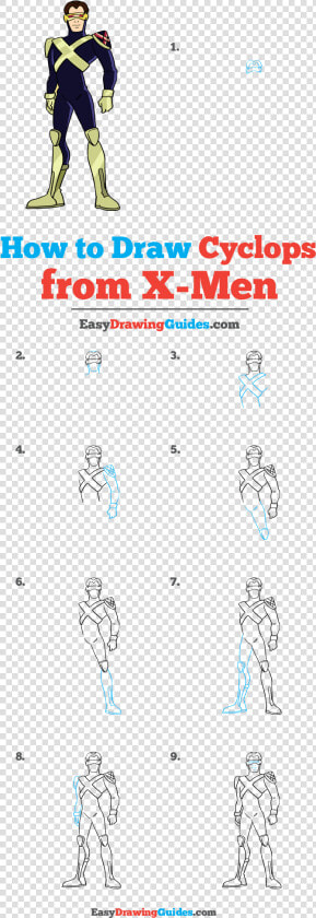 How To Draw Cyclops From X men   Draw Luigi Step By Step  HD Png DownloadTransparent PNG