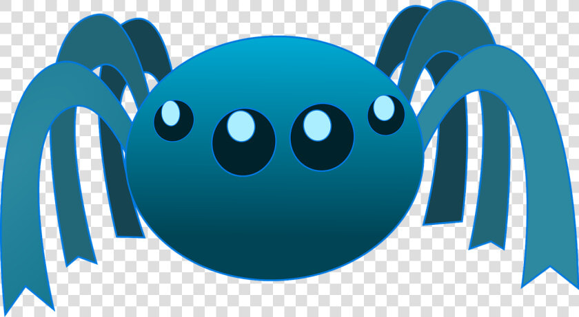 Spider  Alien  Insect  Cartoon  Funny  Cute  Halloween   Blue Spider Clipart  HD Png DownloadTransparent PNG