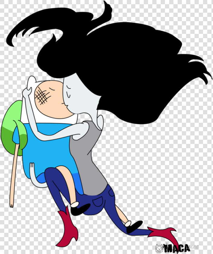 Finn And Marceline Kissing Pictures To Pin On Pinterest   Finn Kiss Marceline  HD Png DownloadTransparent PNG