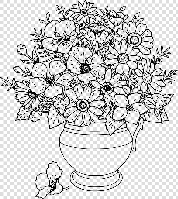 Of Wild Flowers Big   Hard Coloring Pages Flowers  HD Png DownloadTransparent PNG