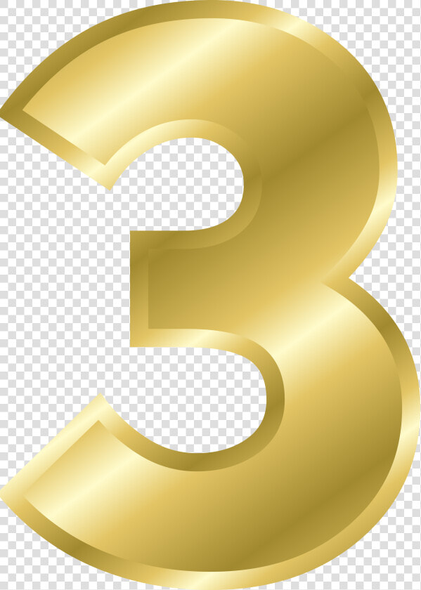 Effect Letters Alphabet Big   Number 3 Gold Clipart  HD Png DownloadTransparent PNG