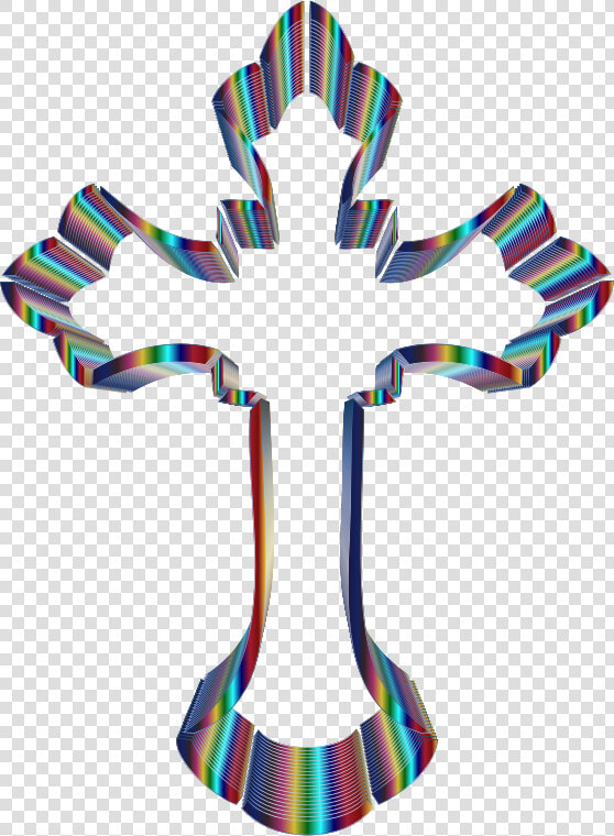 Iridescent Ornate Cross No Background  HD Png DownloadTransparent PNG