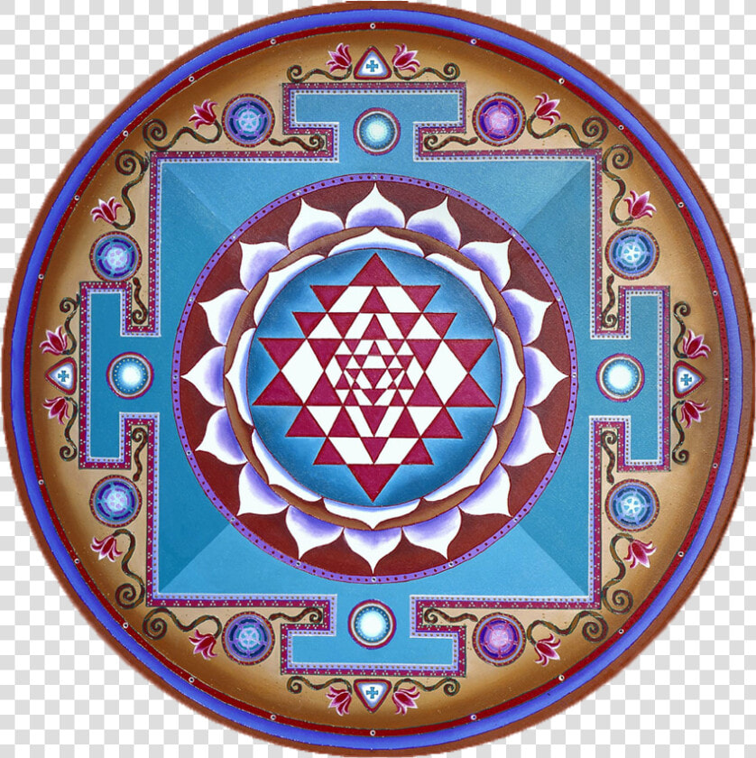 Transparent Sri Yantra Png   Sri Yantra Red Color Tattoo  Png DownloadTransparent PNG