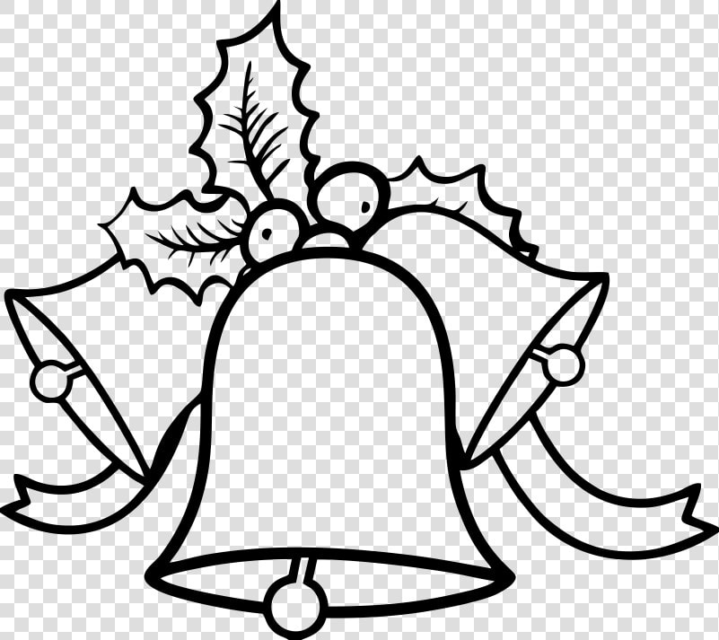 Bell Drawing Happy   Christmas Bell For Coloring  HD Png DownloadTransparent PNG