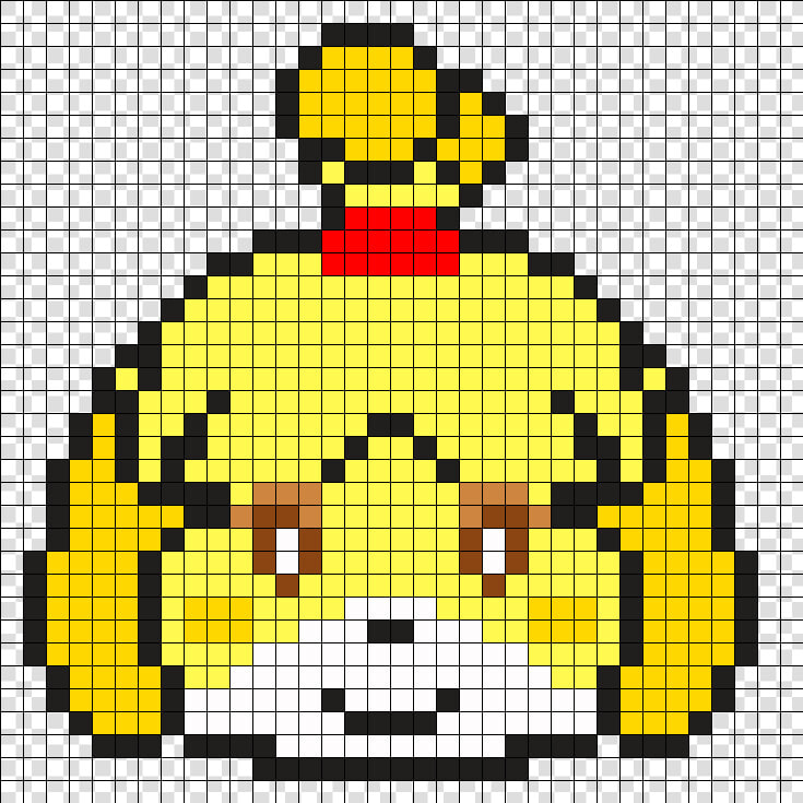 Acnl Isabelle Perler Bead Pattern   Bead Sprite   Isabelle Animal Crossing Pixel Art  HD Png DownloadTransparent PNG