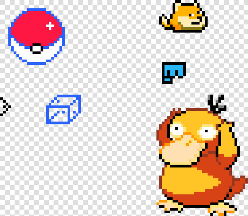 Psyduck Minecraft Pixel Art  HD Png DownloadTransparent PNG