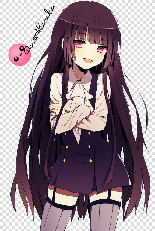 Long Hair Anime Bangs  HD Png DownloadTransparent PNG