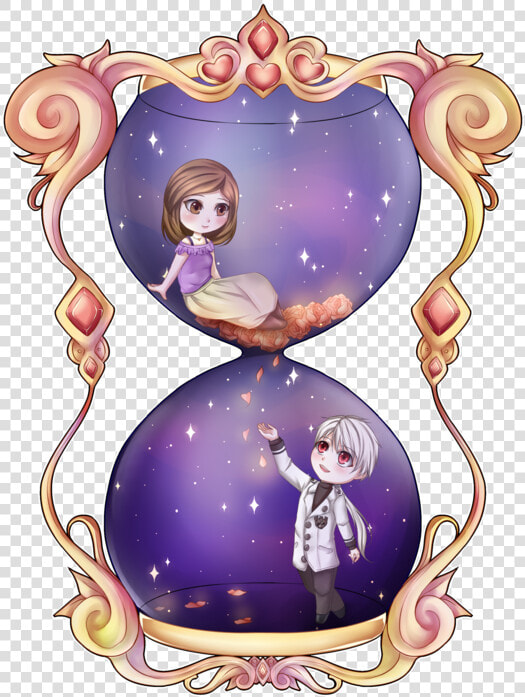 Hourglass  Mc  And Zen Image   Mystic Messenger Hourglass Fanart  HD Png DownloadTransparent PNG