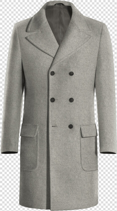 Brown Long Double Breasted Coat With Epaulettes   Overcoat  HD Png DownloadTransparent PNG