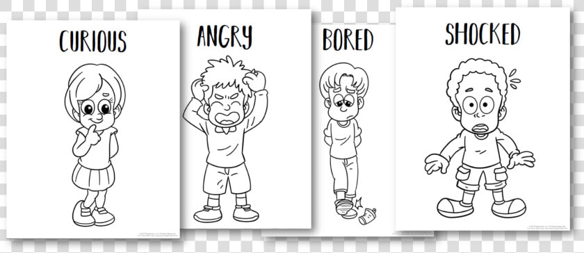 Feelings Coloring Pages Printable  HD Png DownloadTransparent PNG