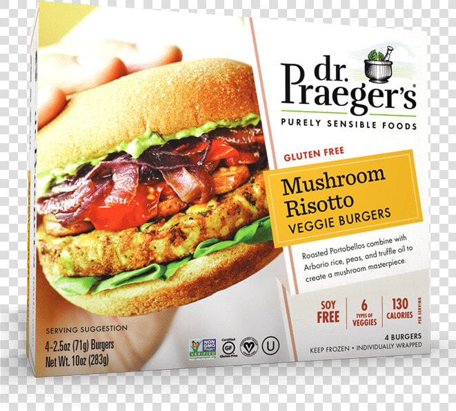 Praeger S Mushroom Risotto Veggie Burgers Package   Dr Praeger  39 s Black Bean Quinoa Burger  HD Png DownloadTransparent PNG