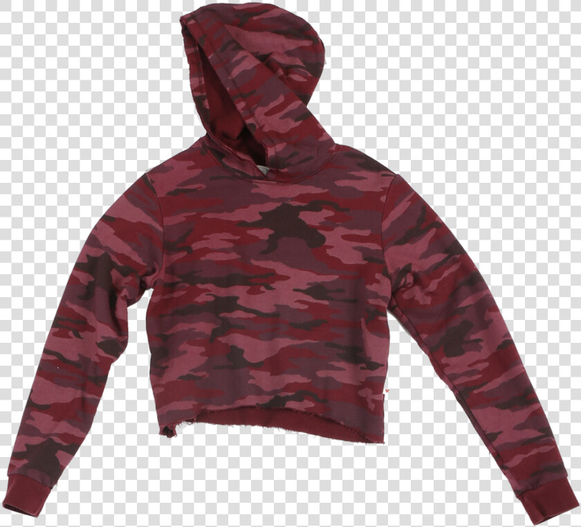 Dk Burgundy Camo Print Fleece Cotton Long Sleeve Hooded   Hoodie  HD Png DownloadTransparent PNG