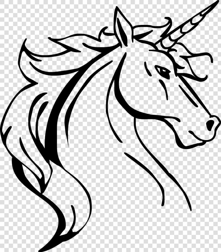 Collection Of Free Tattoo Drawing Unicorn Download   Line Drawing Of A Unicorn  HD Png DownloadTransparent PNG