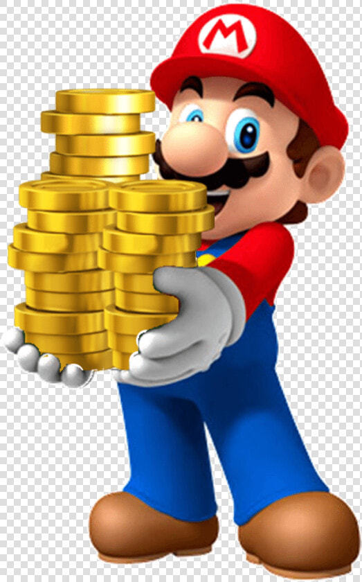 Transparent Mario Coin Png   Mario With Coins Png  Png DownloadTransparent PNG