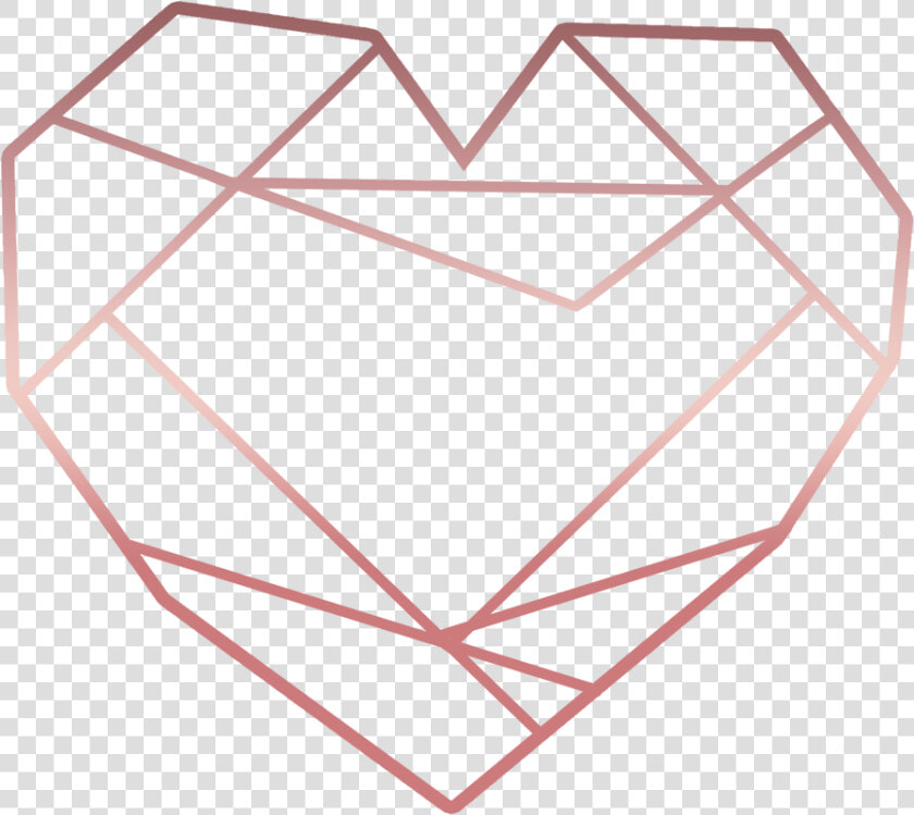  love  heart  triangle  glitter  rosegold  geometric   Rose Gold Geometric Heart Png  Transparent PngTransparent PNG