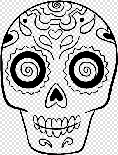 How To Draw Sugar Skull   Sugar Skull Easy Drawing  HD Png DownloadTransparent PNG