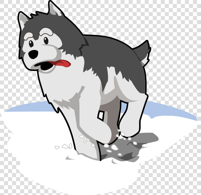 Free Vector Husky Running In Snow   Dogs In Snow Clipart  HD Png DownloadTransparent PNG