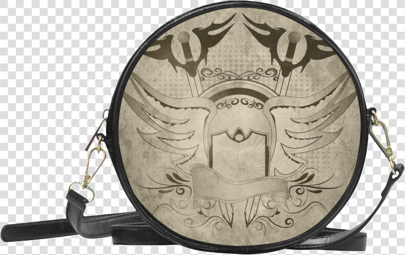 Vintage  Shield With Swords Round Sling Bag   Marinette Dupain Cheng Tasche  HD Png DownloadTransparent PNG