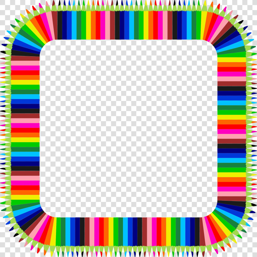 Pencils Big Image Png   Colorful Picture Frame Clipart  Transparent PngTransparent PNG