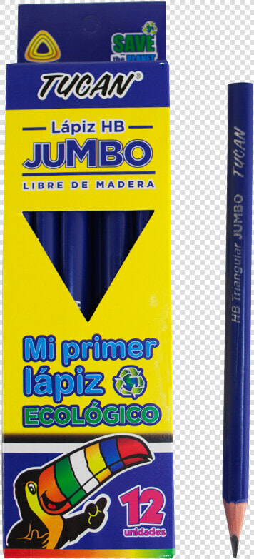 Lápiz Hb Triangular Libre De Madera Jumbo Unidad   Tipos De Lapiz Marca Tucan  HD Png DownloadTransparent PNG