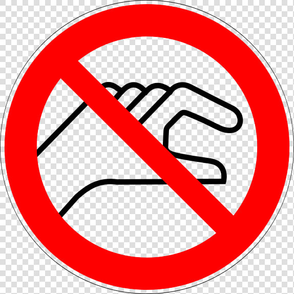 Do Not Touch Prohibition Sign   Keep Hands To Yourself  HD Png DownloadTransparent PNG