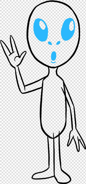 How To Draw Alien   Head Easy Alien Drawing  HD Png DownloadTransparent PNG