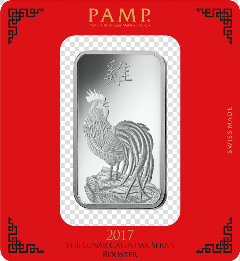 Transparent Silver Bar Png   Rooster Pamp 1oz  Png DownloadTransparent PNG