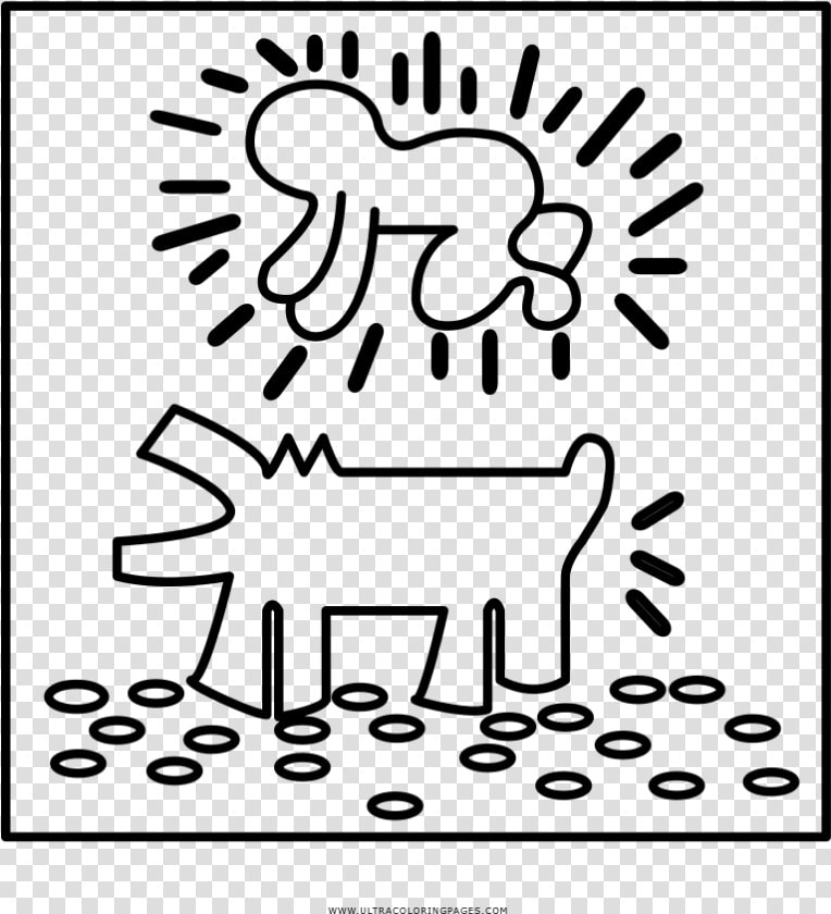 Keith Haring Coloring Page   Semplice Keith Haring Disegni  HD Png DownloadTransparent PNG