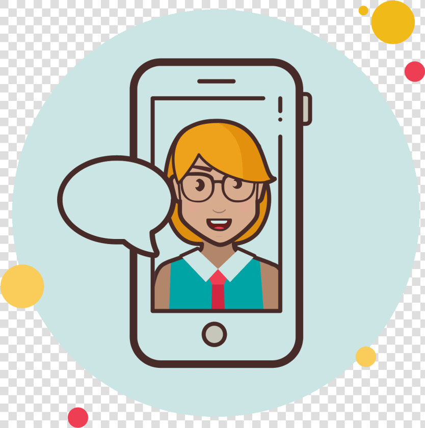 Short Blond Girl Messaging Icon   Icon Png Llamada Telefonica  Transparent PngTransparent PNG