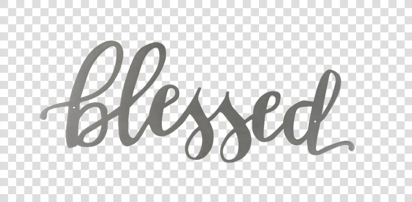 Blessed Metal Word Art   Calligraphy  HD Png DownloadTransparent PNG