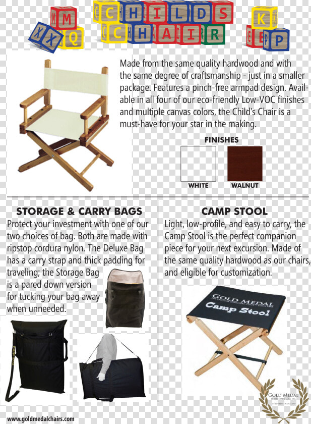 Gold Medal Director S Chair Catalog Childs Chair Page   Folding Chair  HD Png DownloadTransparent PNG