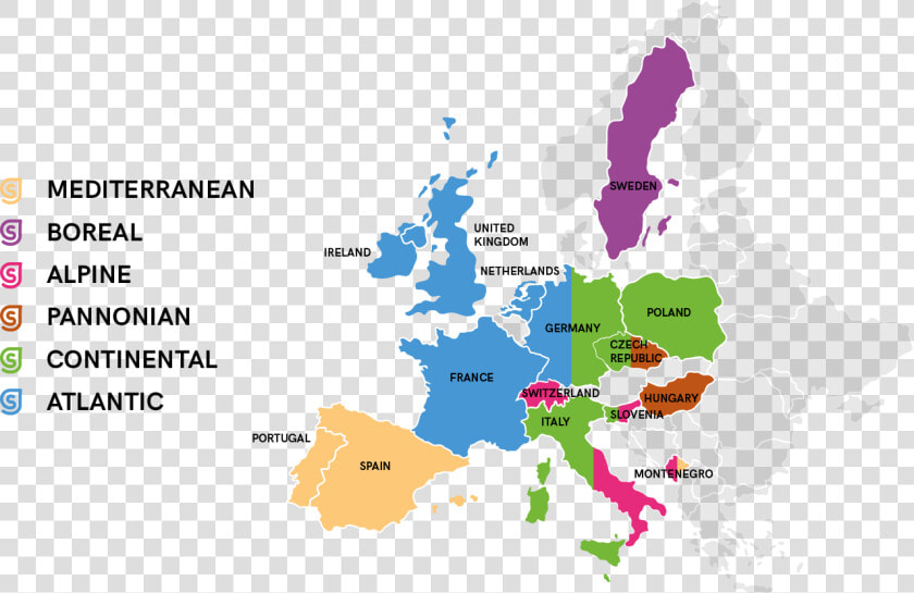 Mapa legenda   Schematic Map Of Europe  HD Png DownloadTransparent PNG