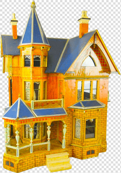 Victorian Gottschalk Blue Roof Dollhouse   Doll House Victorian Transparent  HD Png DownloadTransparent PNG