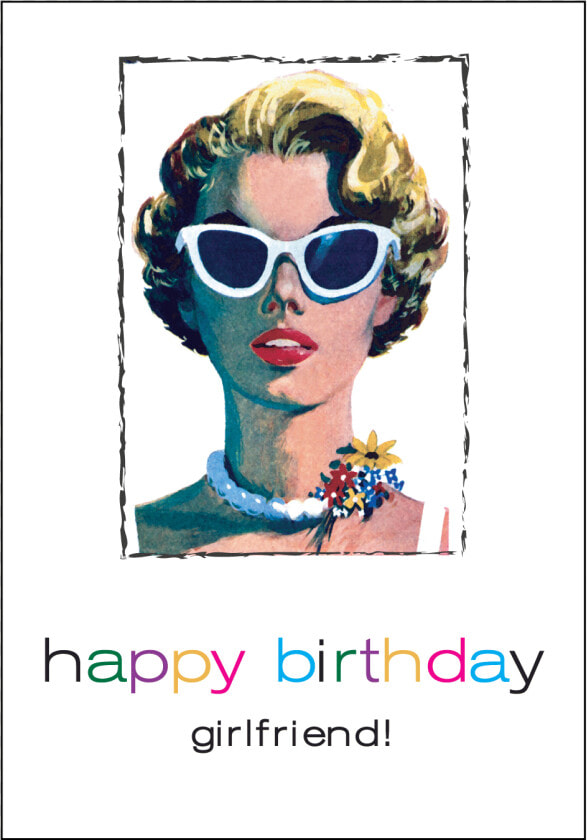 Vintage Birthday Girlfriend Glasses   Poster  HD Png DownloadTransparent PNG