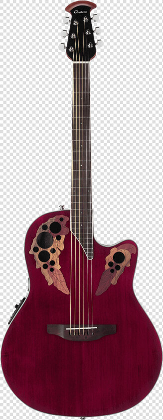 Ce44 rr   Celebrity Elite   Ruby Red   Front   Ovation Guitars Celebrity Elite  HD Png DownloadTransparent PNG