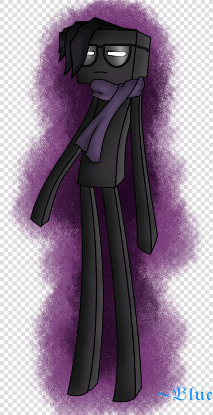 Enderman Drawing Scarf   Cursed Minecraft Images Enderman  HD Png DownloadTransparent PNG