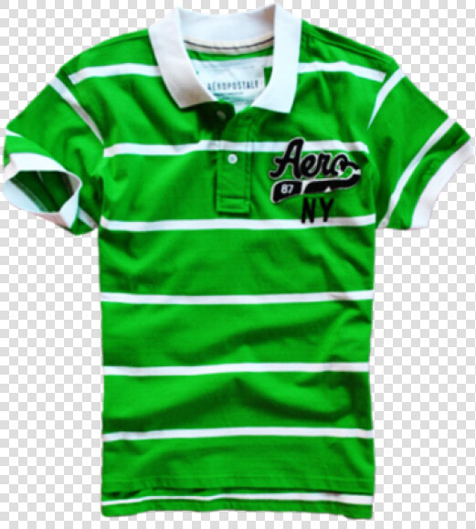  aeropostale Green Striped Polo Shirt With Embroidery  HD Png DownloadTransparent PNG