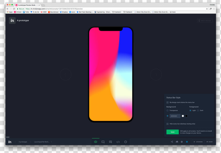 Iphone X Mockup Invision Studio  HD Png DownloadTransparent PNG