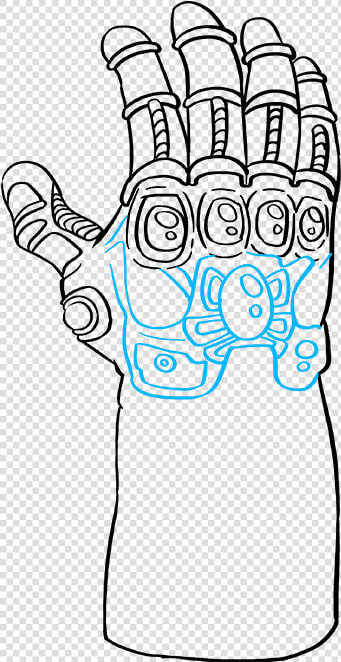 How To Draw The Infinity Gauntlet From The Avengers   Draw Infinity Gauntlet  HD Png DownloadTransparent PNG