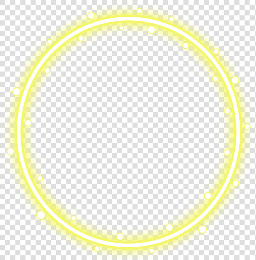 Neon Round Yellow Freetoedit Circle Frame Border Geomet   Transparent Neon Yellow Circle  HD Png DownloadTransparent PNG